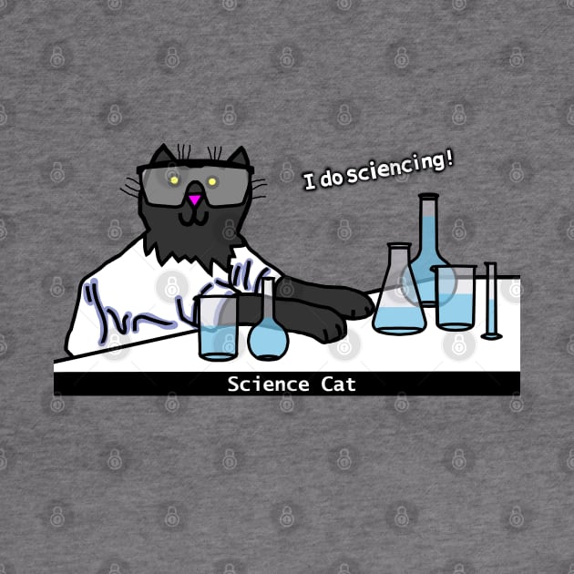 Science Cat doing Science by ellenhenryart